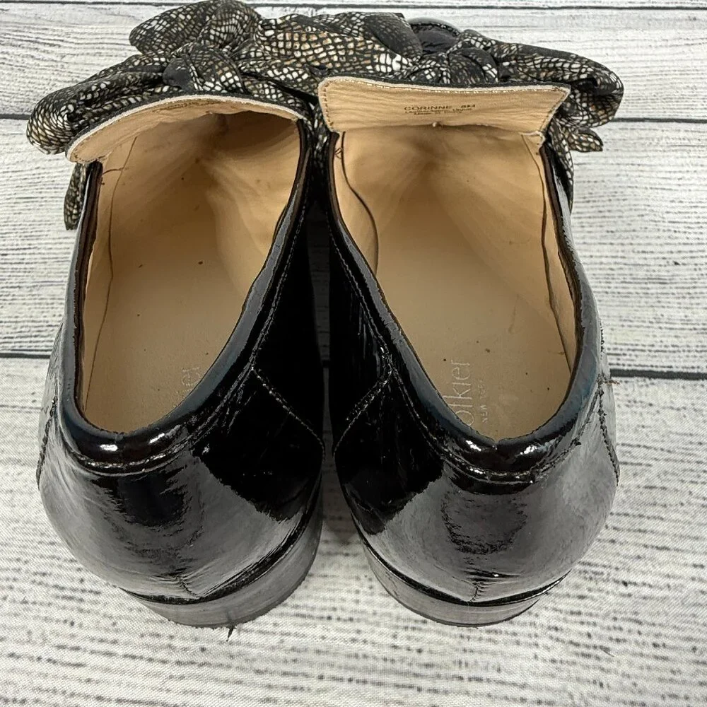 Botkier Corinne Black Bow Patent Leather Loafers Sz 8